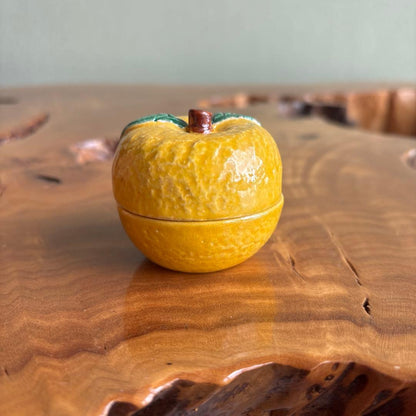 Yuzu Incense Container by Sasaki Shoraku with Original Box, Tea Ceremony