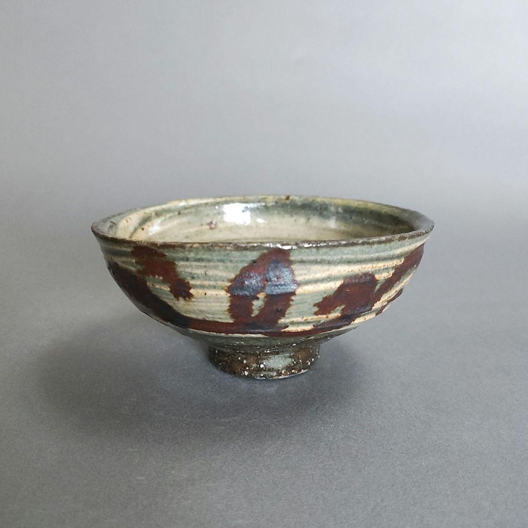 Furumatsu Atsushi Hakeme Guinomi - Brush-Marked Sake Cup with Iron Oxide Painting