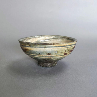 Furumatsu Atsushi Hakeme Guinomi - Brush-Marked Sake Cup with Iron Oxide Painting