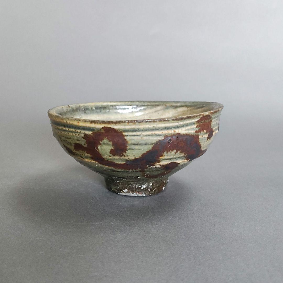 Furumatsu Atsushi Hakeme Guinomi - Brush-Marked Sake Cup with Iron Oxide Painting