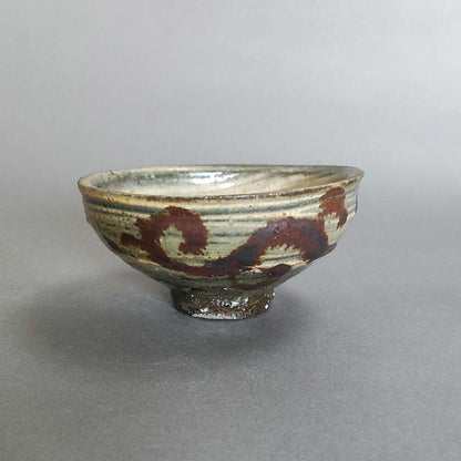 Furumatsu Atsushi Hakeme Guinomi - Brush-Marked Sake Cup with Iron Oxide Painting