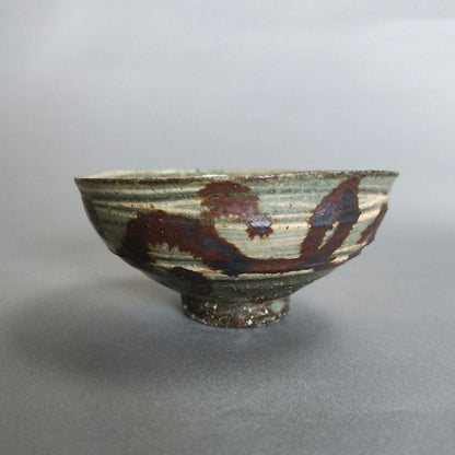 Furumatsu Atsushi Hakeme Guinomi - Brush-Marked Sake Cup with Iron Oxide Painting