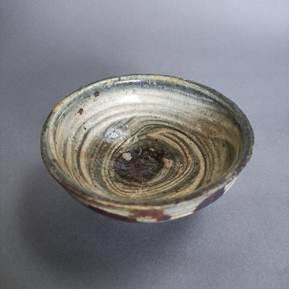 Furumatsu Atsushi Hakeme Guinomi - Brush-Marked Sake Cup with Iron Oxide Painting