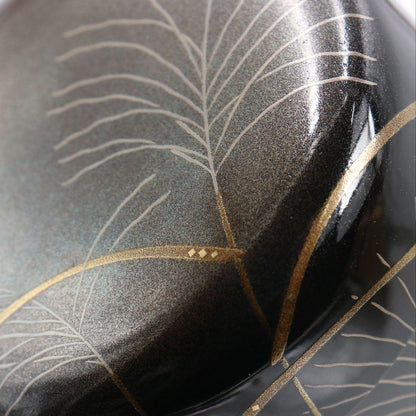 Pampas Grass Gold Maki-e Lacquer Tea Caddy by Saka Kazuo — Wajima Natsume
