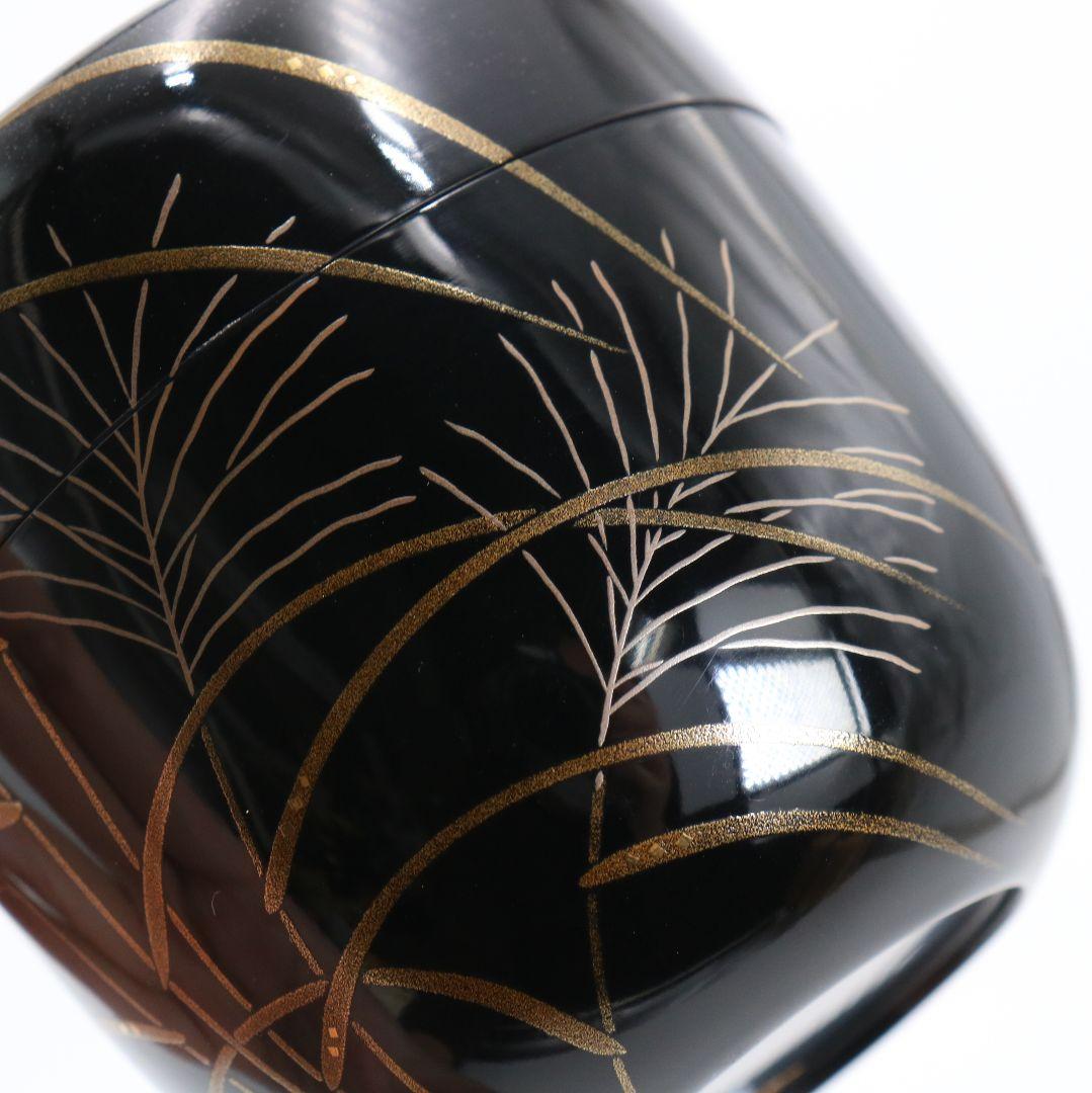 Pampas Grass Gold Maki-e Lacquer Tea Caddy by Saka Kazuo — Wajima Natsume