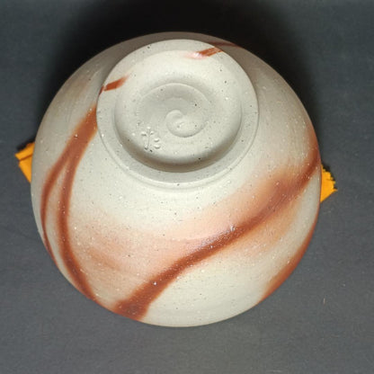 Yasuda Tatsuhiko Bizen Tea Bowl Hidasuki Chawan Ichiyo Kiln Kurashiki
