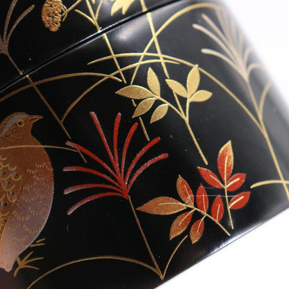 Wada Juhō Four Seasons Usucha Tea Caddy Set — Natsume Kinrinji Nakatsugi Maki-e