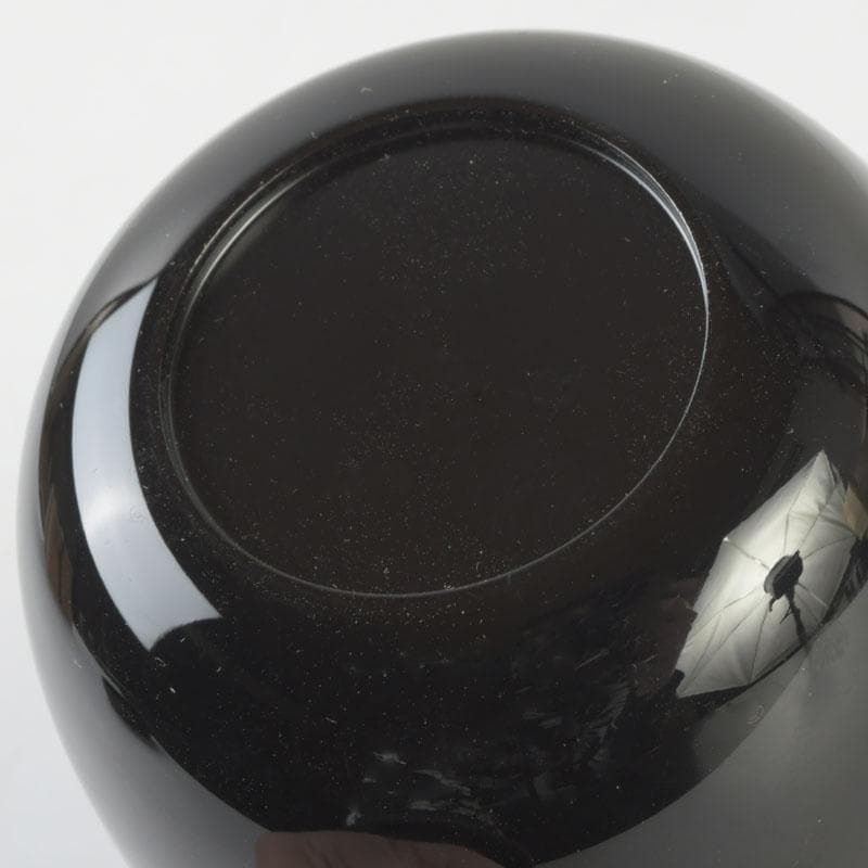 Wajima Lacquer Natsume Tea Caddy — Scattered Fans Maki-e by Maeda Koyo, Tomobako