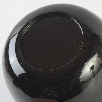 Wajima Lacquer Natsume Tea Caddy — Scattered Fans Maki-e by Maeda Koyo, Tomobako