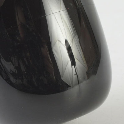 Wajima Lacquer Natsume Tea Caddy — Scattered Fans Maki-e by Maeda Koyo, Tomobako