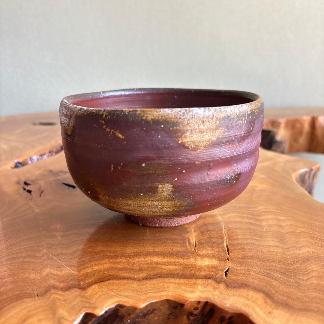 Bizen Ware Tea Bowl by Fujiwara Kinzō, Rakuzan Kiln — Goma & Hidasuki