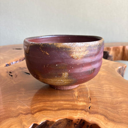 Bizen Ware Tea Bowl by Fujiwara Kinzō, Rakuzan Kiln — Goma & Hidasuki