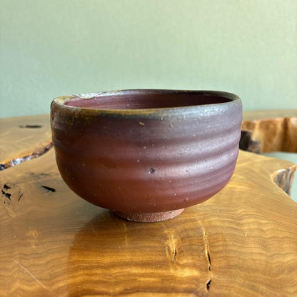 Bizen Ware Tea Bowl by Fujiwara Kinzō, Rakuzan Kiln — Goma & Hidasuki