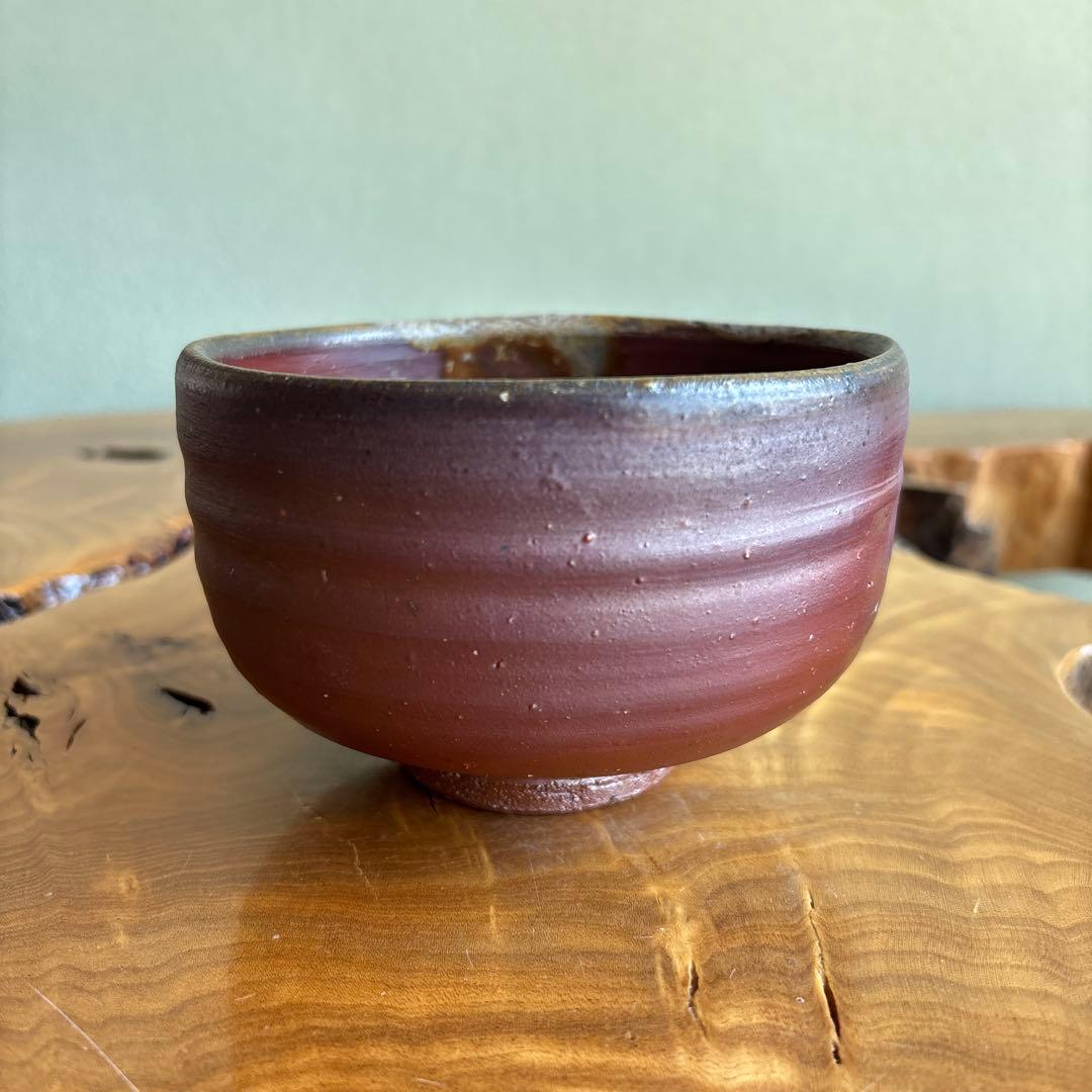 Bizen Ware Tea Bowl by Fujiwara Kinzō, Rakuzan Kiln — Goma & Hidasuki