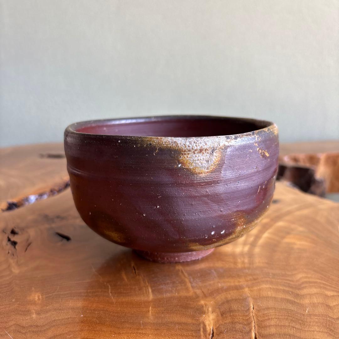 Bizen Ware Tea Bowl by Fujiwara Kinzō, Rakuzan Kiln — Goma & Hidasuki