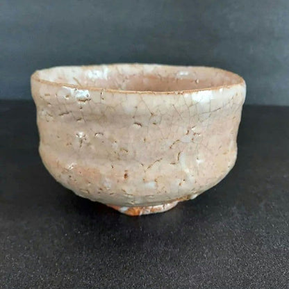 Authentic Hagi-yaki Matcha Bowl by Udagawa Seiya, Pale Beige Glaze