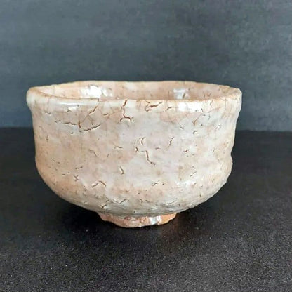 Authentic Hagi-yaki Matcha Bowl by Udagawa Seiya, Pale Beige Glaze
