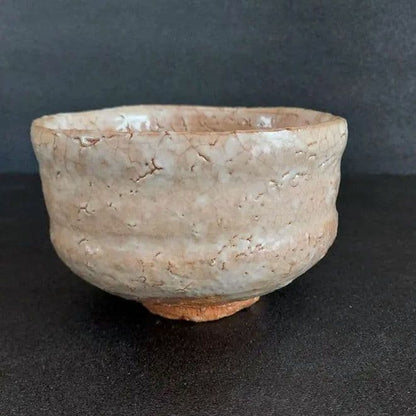 Authentic Hagi-yaki Matcha Bowl by Udagawa Seiya, Pale Beige Glaze