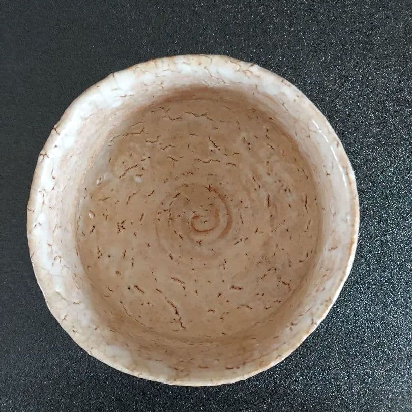 Authentic Hagi-yaki Matcha Bowl by Udagawa Seiya, Pale Beige Glaze