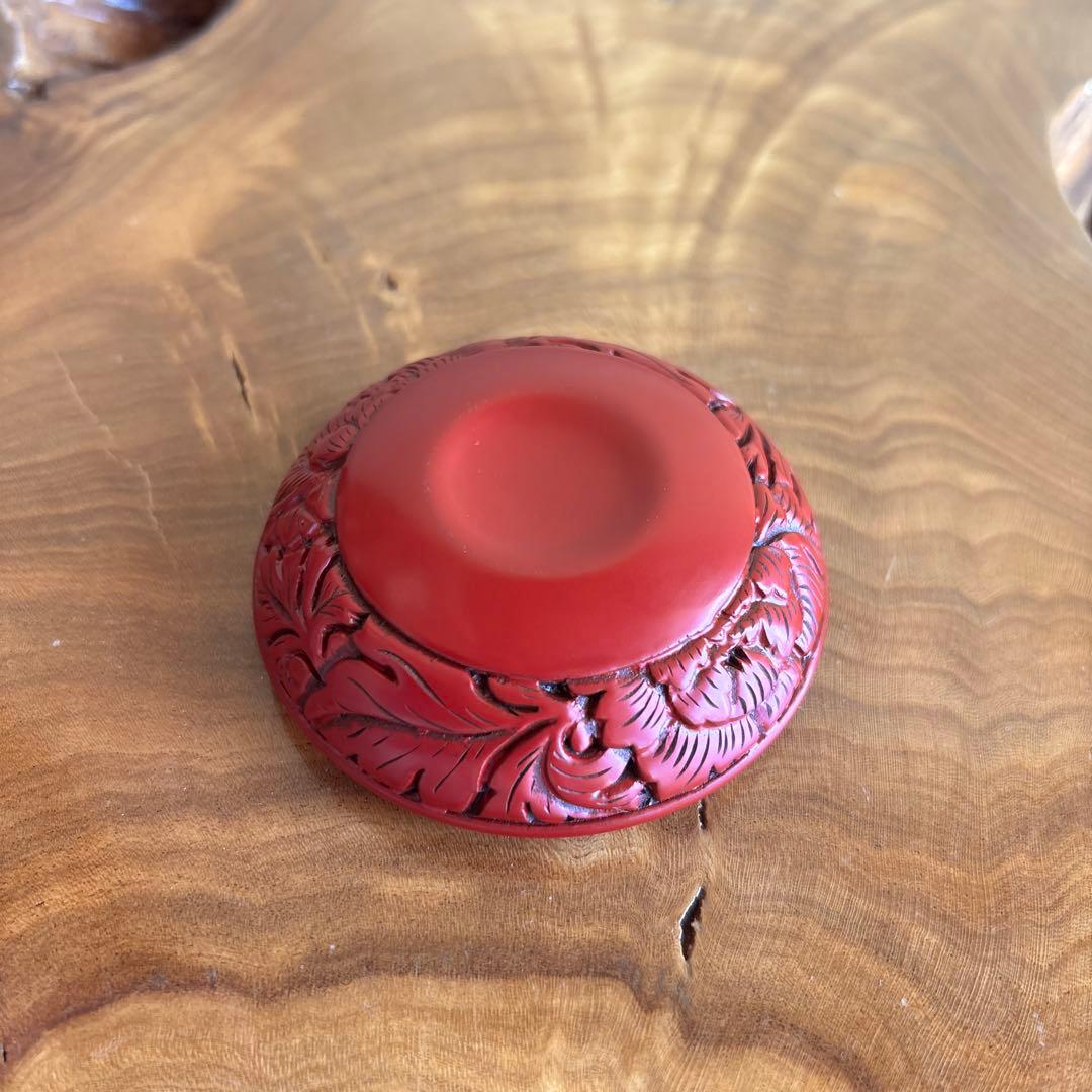 Minohara Koichi | Murakami Tsuishu Kogo | Carved Red Lacquer Peony | Niigata | Tomobako
