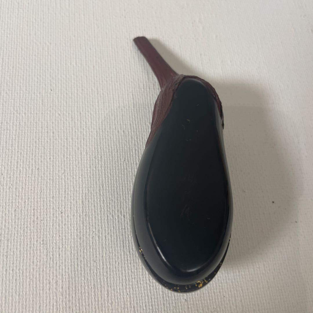 Shida Fukuya Eggplant Kogo — Nasu-Gata Lacquer Incense Container, Naturalistic Form, Tomobako