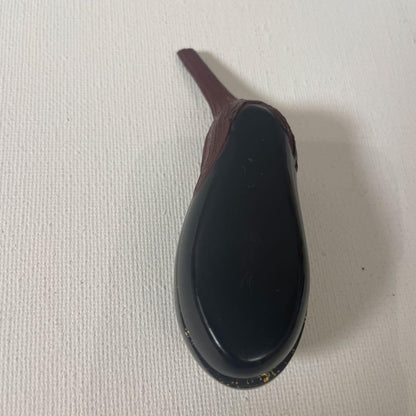 Shida Fukuya Eggplant Kogo — Nasu-Gata Lacquer Incense Container, Naturalistic Form, Tomobako