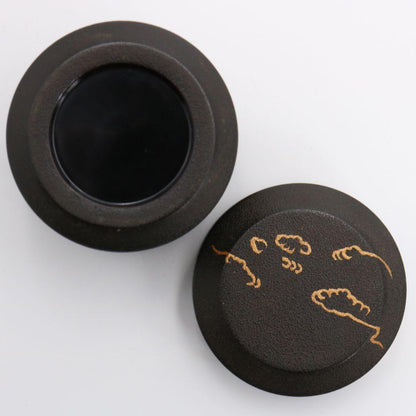 Yukifuki Nakatsugi Tea Caddy by Shoun - Crane and Chrysanthemum Maki-e