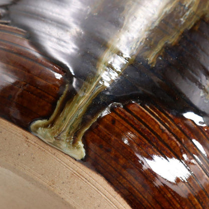 Takatori-yaki Mizusashi Water Jar with Ears by Aoyagi Suiho — Tantansai Attribution