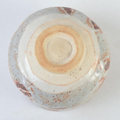Nezumi Shino Tea Bowl with Incised Geometric Patterns by Kato Mitsuemon