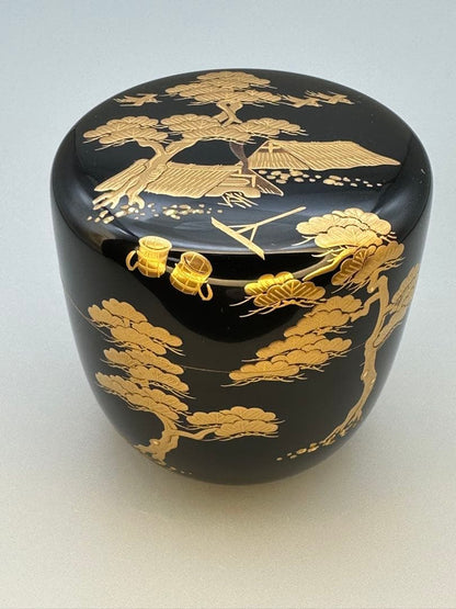Shiogama Makie Natsume by Yoshida Munetoshi – Japanese Tea Caddy – Urushi Art – Japan
