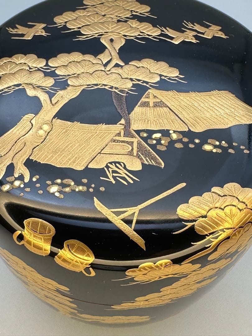 Shiogama Makie Natsume by Yoshida Munetoshi – Japanese Tea Caddy – Urushi Art – Japan