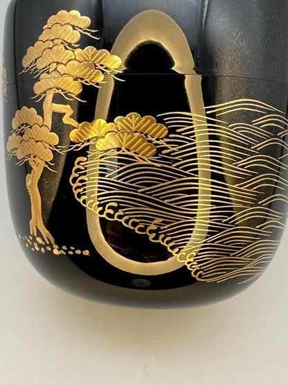 Shiogama Makie Natsume by Yoshida Munetoshi – Japanese Tea Caddy – Urushi Art – Japan