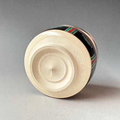 Ninsei-Style Silver Diamond Tsutsuchawan by Tezuka Toho, Kyoto