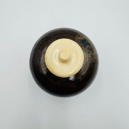 Bunrin Chaire by Heian Kizan – Japanese Tea Jar – Apple Form – Kyoto Art – Japan