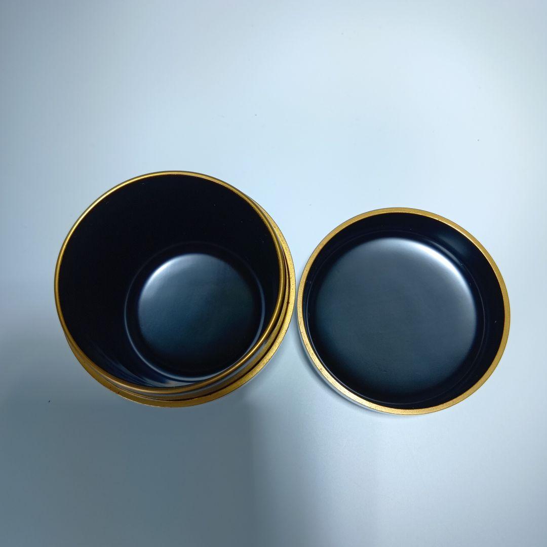 Lacquer Maki-e Natsume Kimigayo — Dark Blue-Black, Gold Flowing Water, Signed