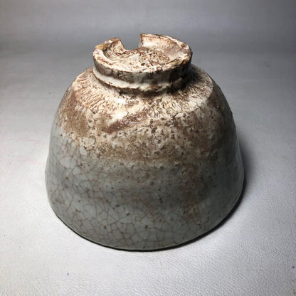 Hagi Ware Tea Bowl by Notomi Uun — Daikasan Kiln, Crackle Glaze Chawan with Signed Box