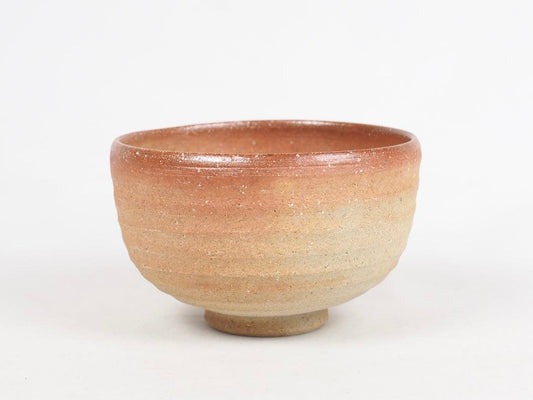 4th Okuda Chuzaemon Shigaraki Tea Bowl — Natural Ash Glaze, Hi-iro Gradient