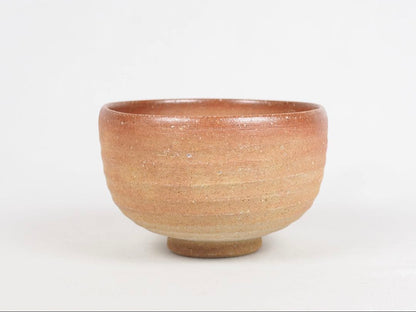 4th Okuda Chuzaemon Shigaraki Tea Bowl — Natural Ash Glaze, Hi-iro Gradient