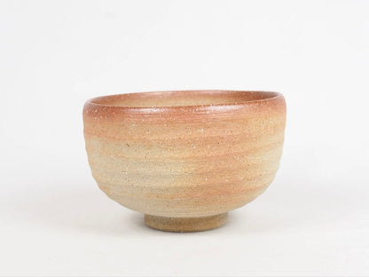 4th Okuda Chuzaemon Shigaraki Tea Bowl — Natural Ash Glaze, Hi-iro Gradient