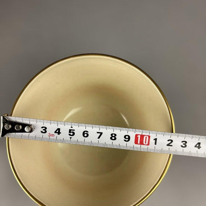 Yamaoka Shozo Kyo-yaki Chawan Black Gold Medallion Crane Tomobako