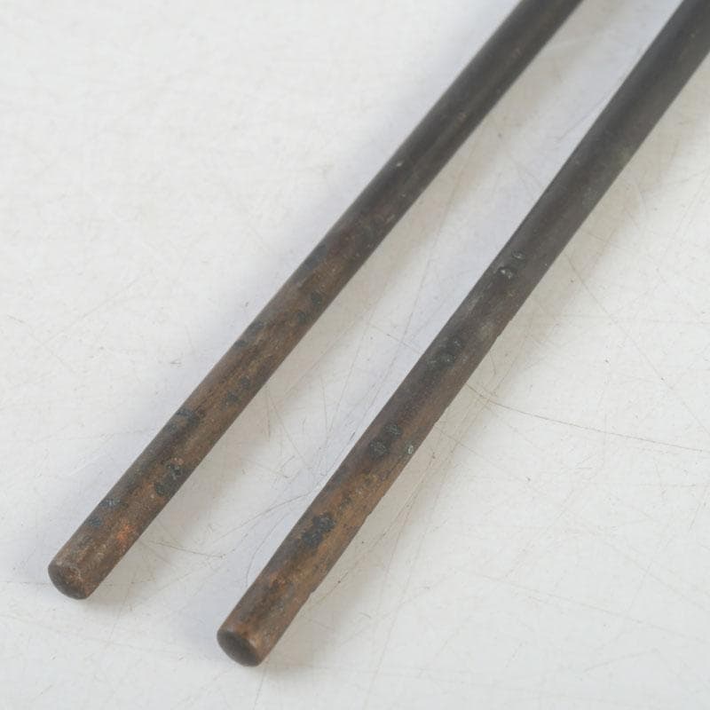 Silver Hibashi Fire Chopsticks by Chikueido Eishin — Nanryo Hyotan Head, Signed Box, Japanese Tea Ceremony
