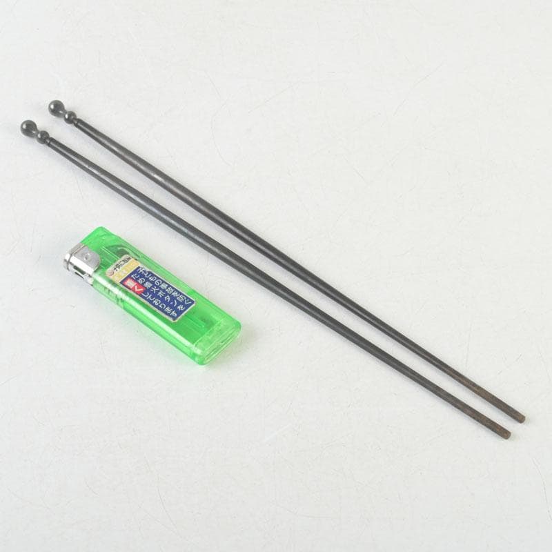 Silver Hibashi Fire Chopsticks by Chikueido Eishin — Nanryo Hyotan Head, Signed Box, Japanese Tea Ceremony