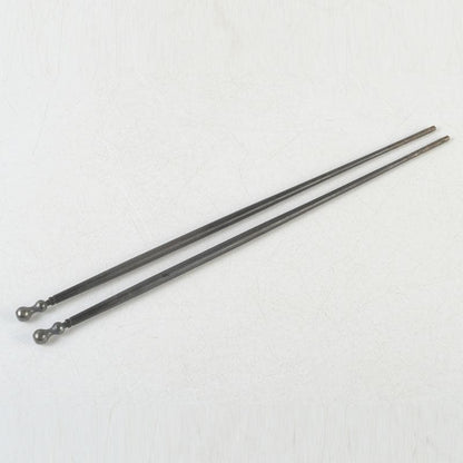 Silver Hibashi Fire Chopsticks by Chikueido Eishin — Nanryo Hyotan Head, Signed Box, Japanese Tea Ceremony