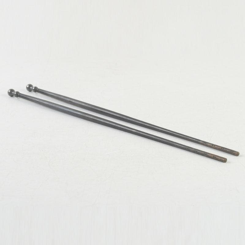 Silver Hibashi Fire Chopsticks by Chikueido Eishin — Nanryo Hyotan Head, Signed Box, Japanese Tea Ceremony