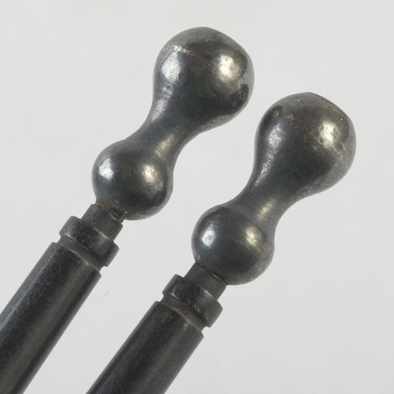 Silver Hibashi Fire Chopsticks by Chikueido Eishin — Nanryo Hyotan Head, Signed Box, Japanese Tea Ceremony