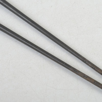 Silver Hibashi Fire Chopsticks by Chikueido Eishin — Nanryo Hyotan Head, Signed Box, Japanese Tea Ceremony