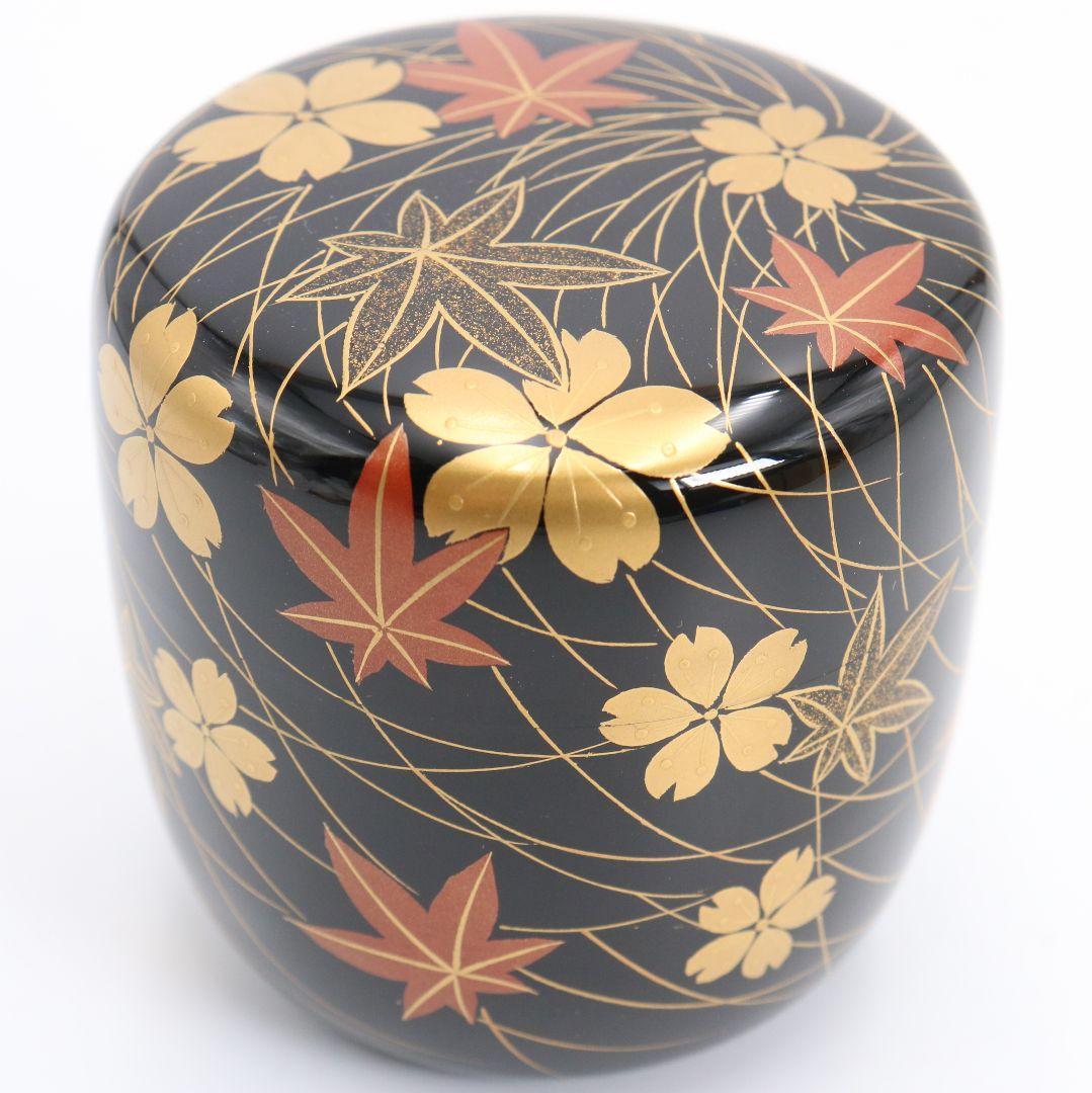 Hayashi Masaru Fukiyose Maki-e O-Natsume | Spring Autumn Lacquer Tea Caddy