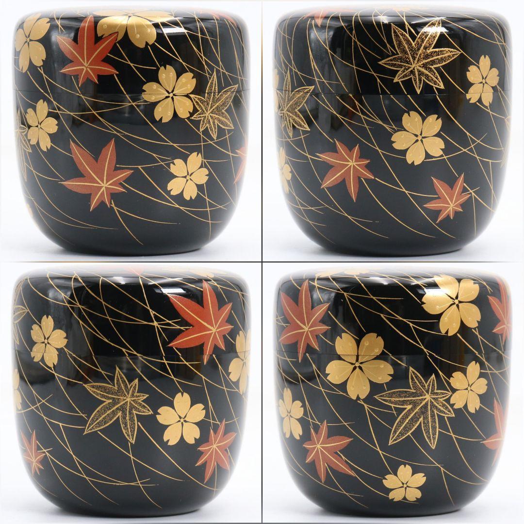 Hayashi Masaru Fukiyose Maki-e O-Natsume | Spring Autumn Lacquer Tea Caddy