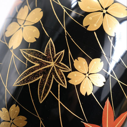 Hayashi Masaru Fukiyose Maki-e O-Natsume | Spring Autumn Lacquer Tea Caddy