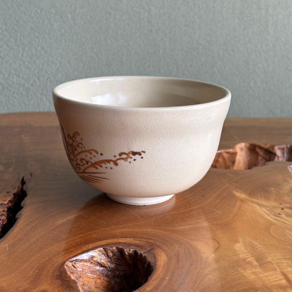Miyaji Eika | Hinode Tsuru Chawan | Sunrise & Crane Tea Bowl | Ceremonial | New Year